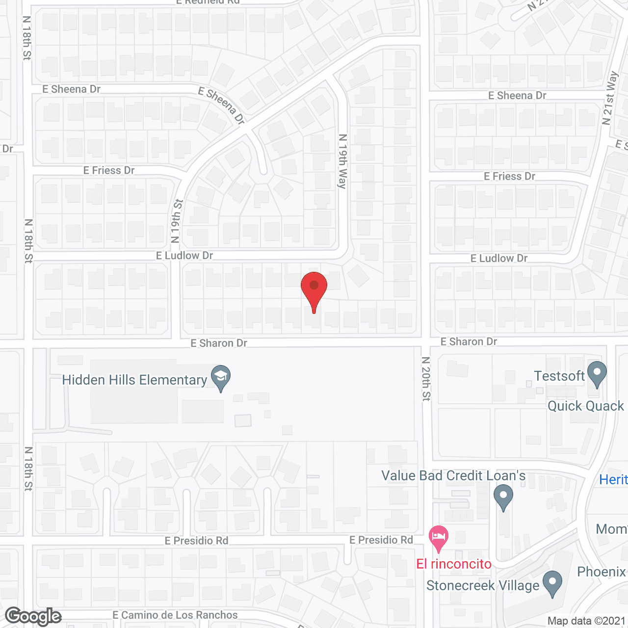 Map of the neighborhood around Lookout Mountain ALH