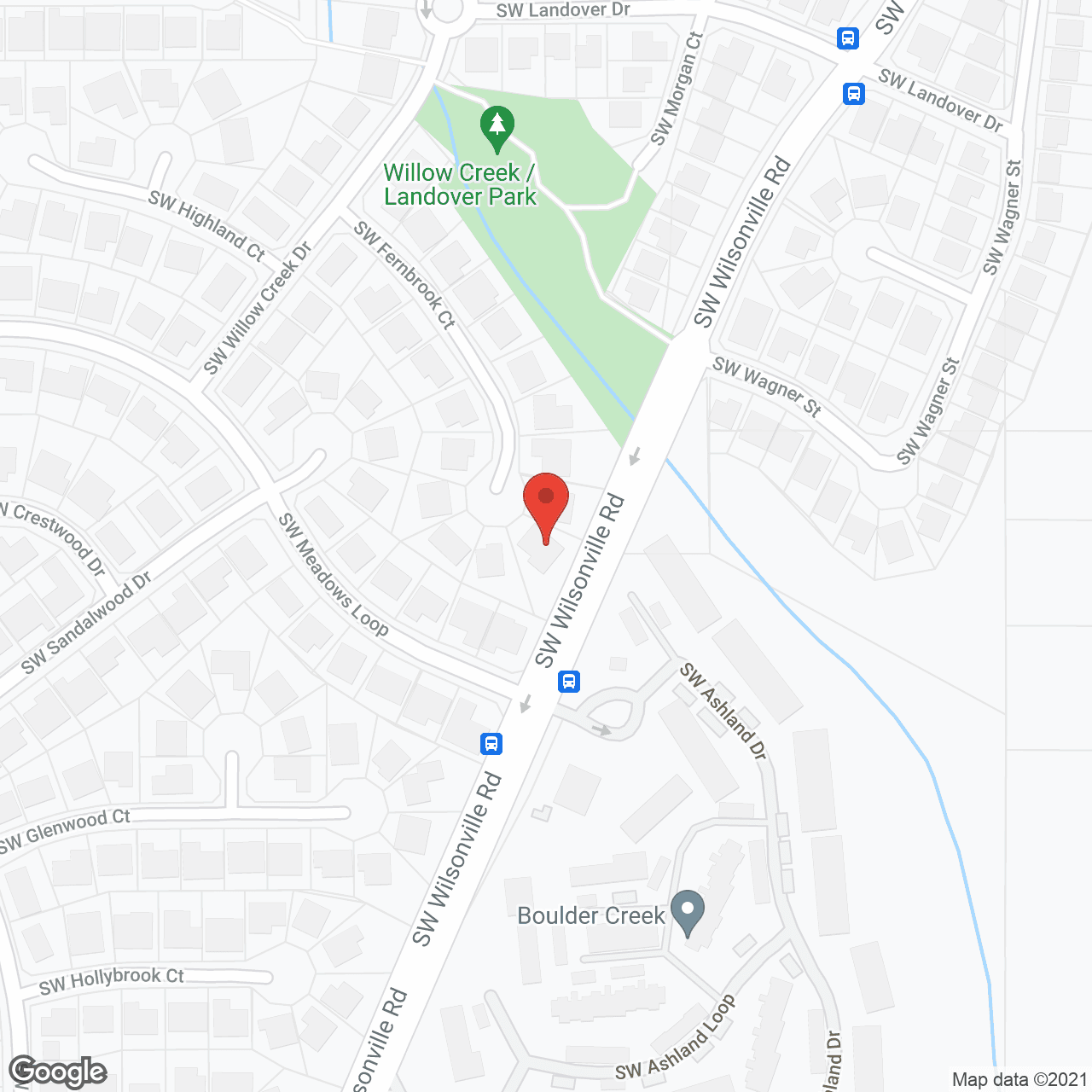 Map of the neighborhood around Elder Care of Wilsonville