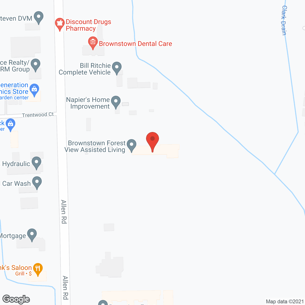 Map of the neighborhood around Forest View Assisted Living