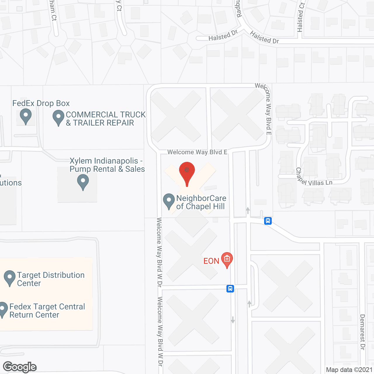 Map of the neighborhood around Crestwood Village West