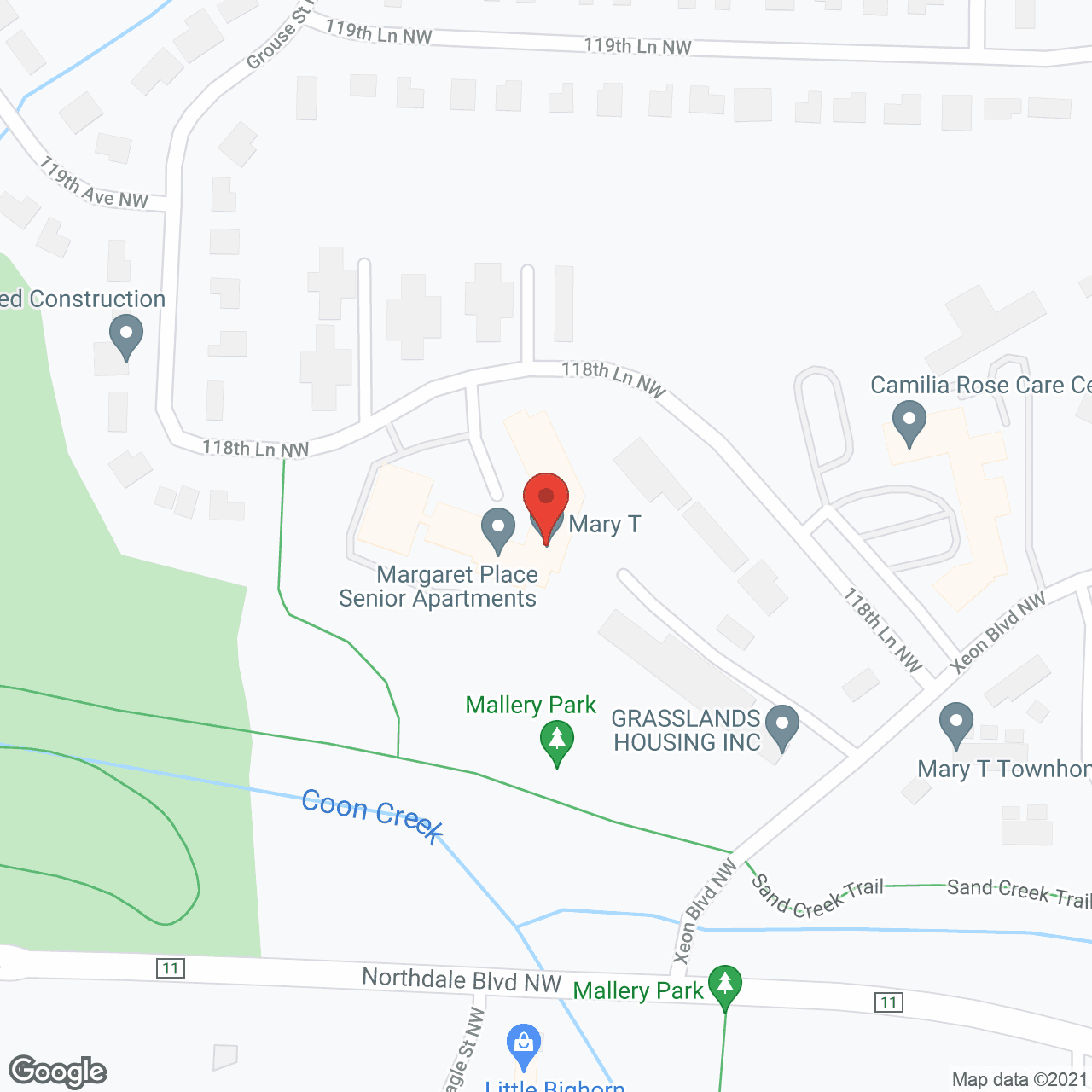 Map of the neighborhood around Margaret Place