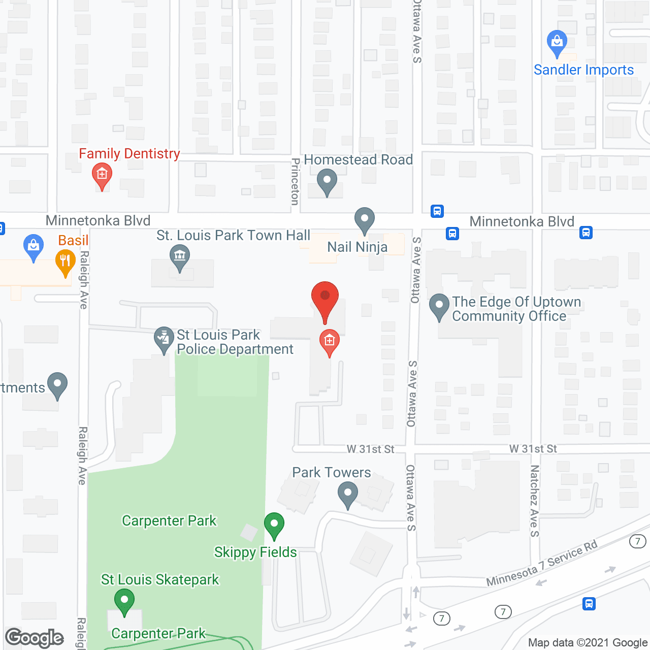Map of the neighborhood around Menorah Plaza Apartments