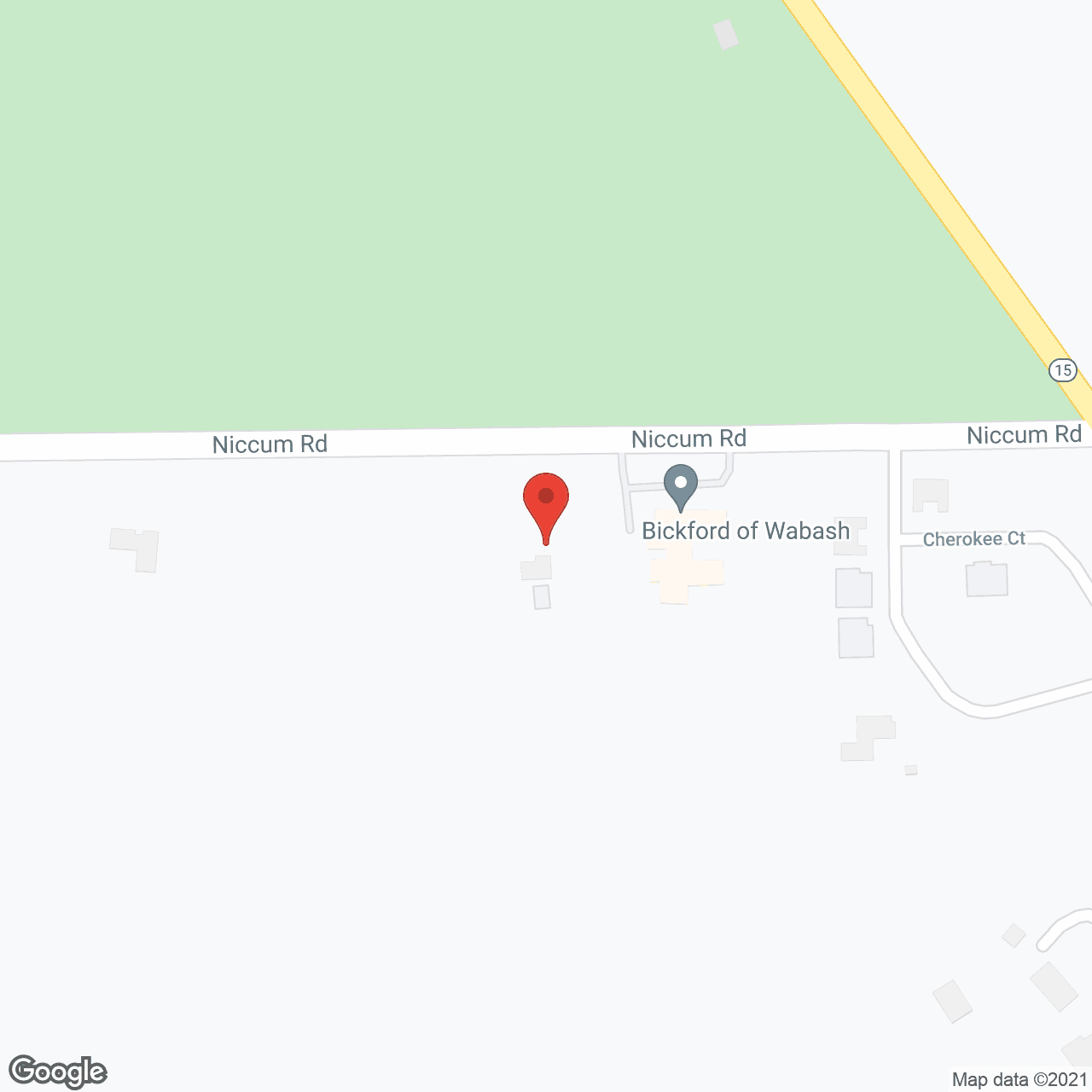 Map of the neighborhood around Bickford of Wabash