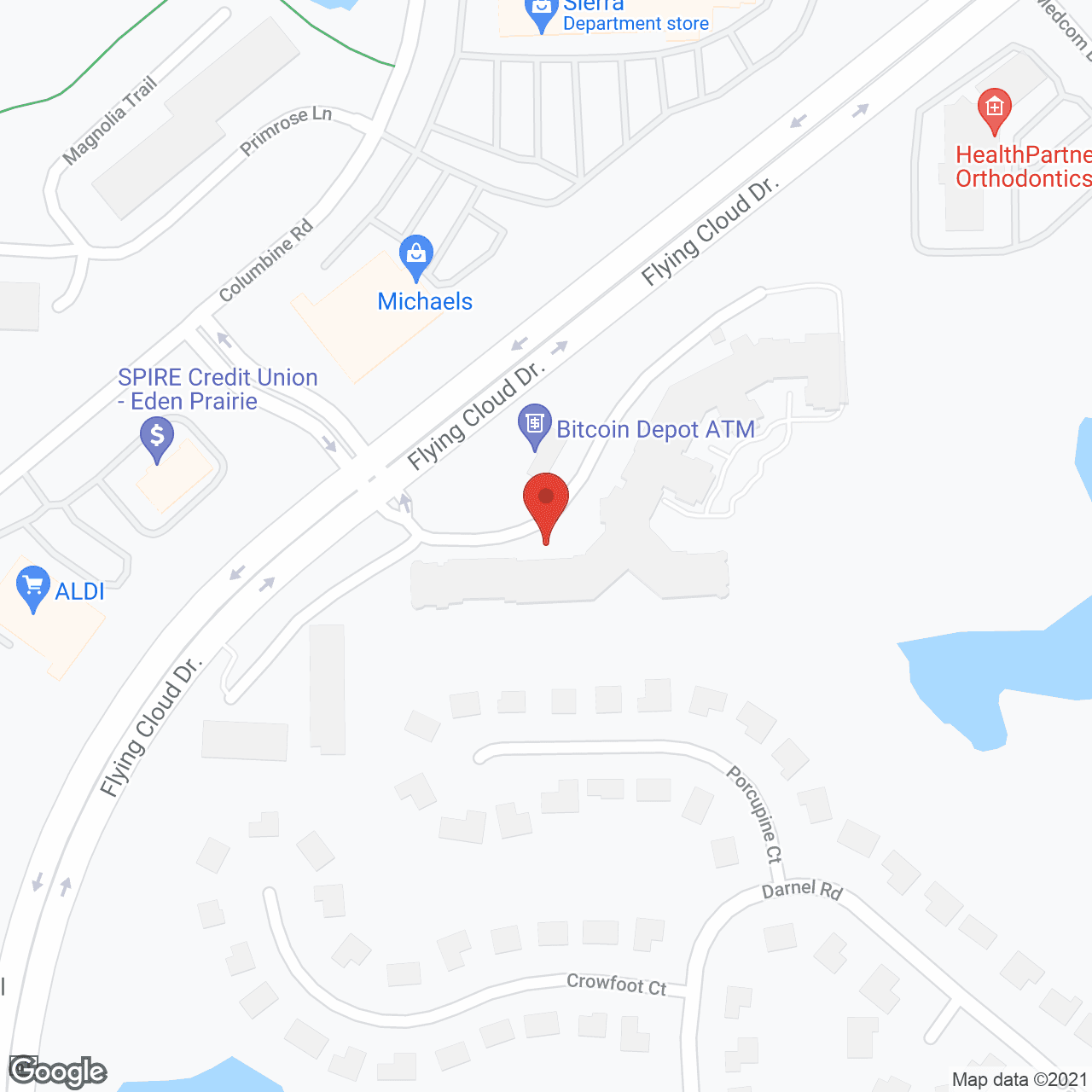 Map of the neighborhood around Summit Place Senior Campus