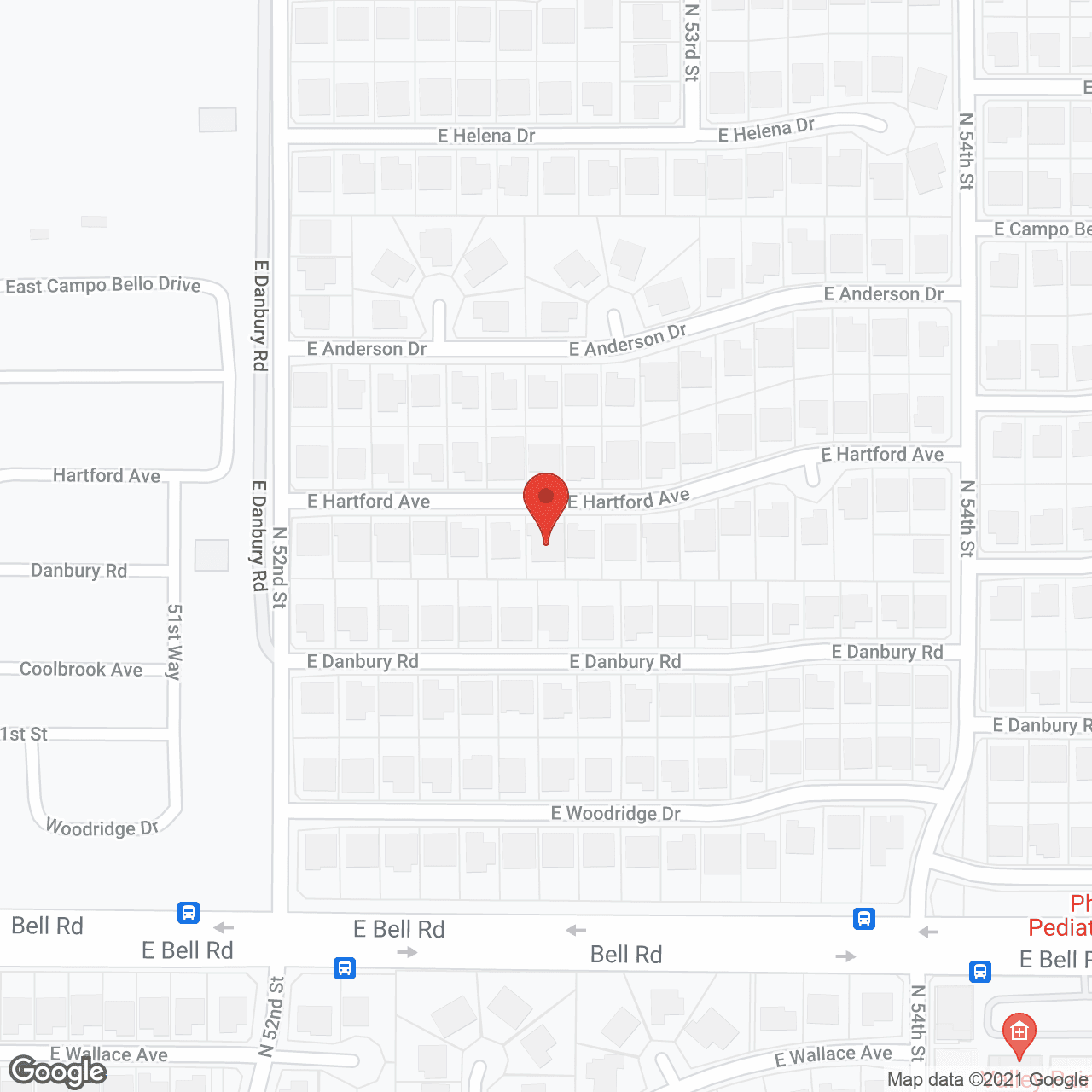 Map of the neighborhood around Adagio House IV