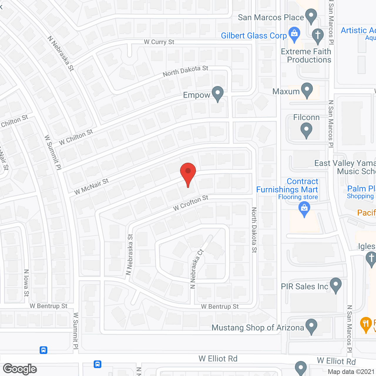 Map of the neighborhood around Grace Manor of Arizona II