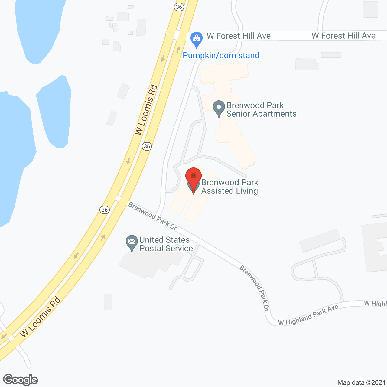 Map of the neighborhood around Brenwood Park Assisted Living