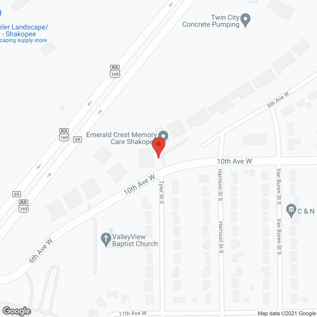 Map of the neighborhood around Emerald Crest of Shakopee