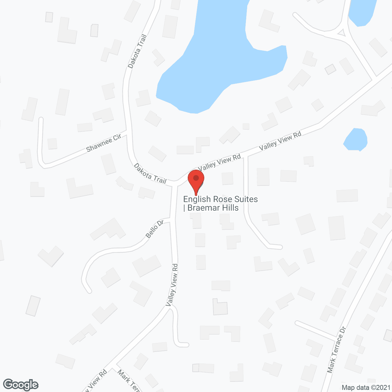 Map of the neighborhood around English Rose Suites Braemar