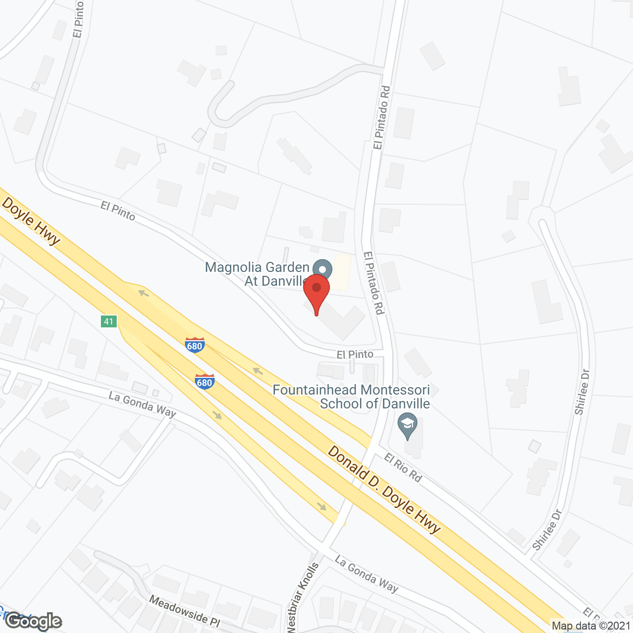 Map of the neighborhood around Magnolia Gardens
