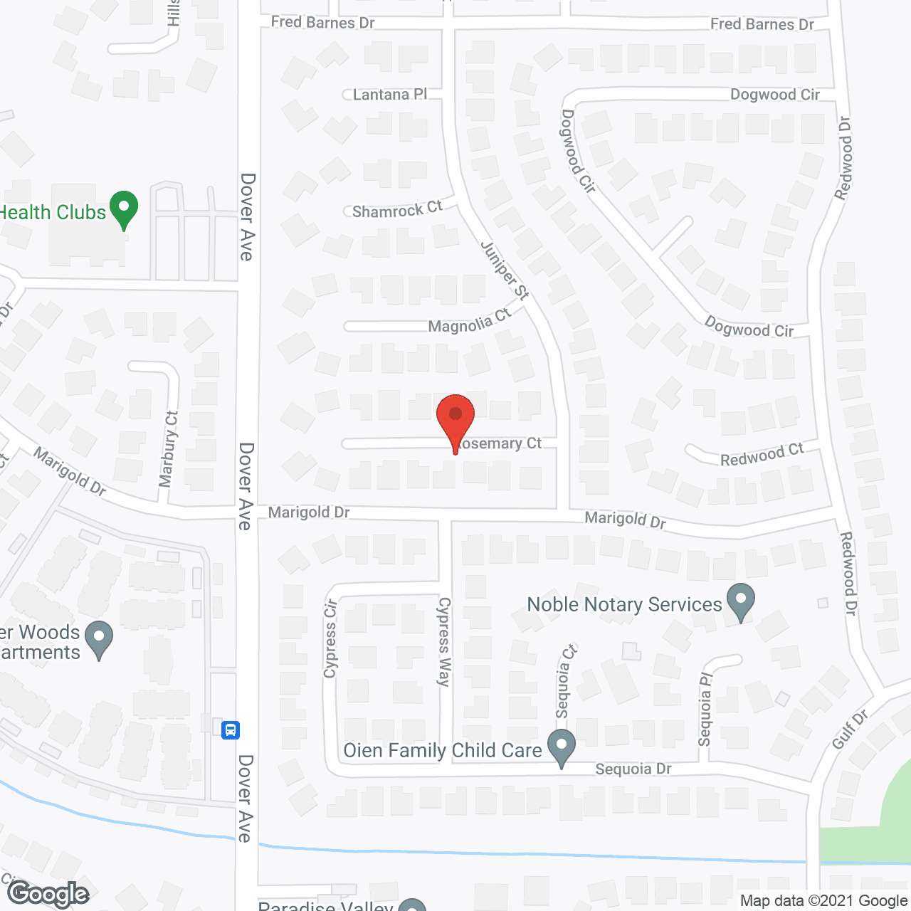 Map of the neighborhood around Dover Valley Residential Care Home