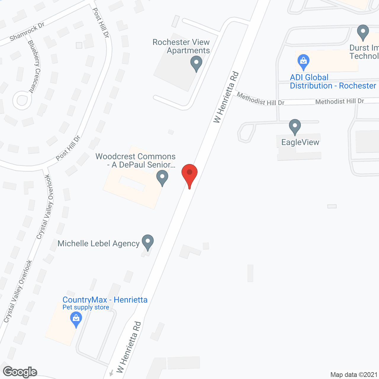 Woodcrest Commons, a DePaul Senior Living Com in google map