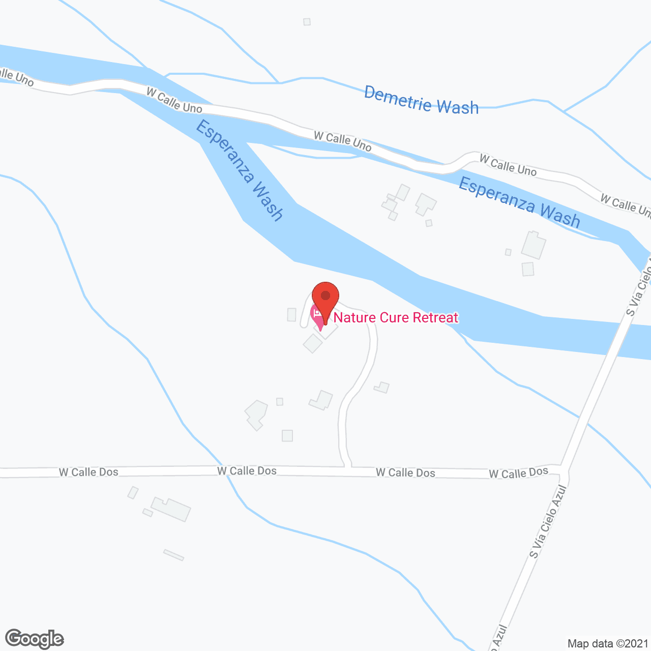 Map of the neighborhood around Casa Colina