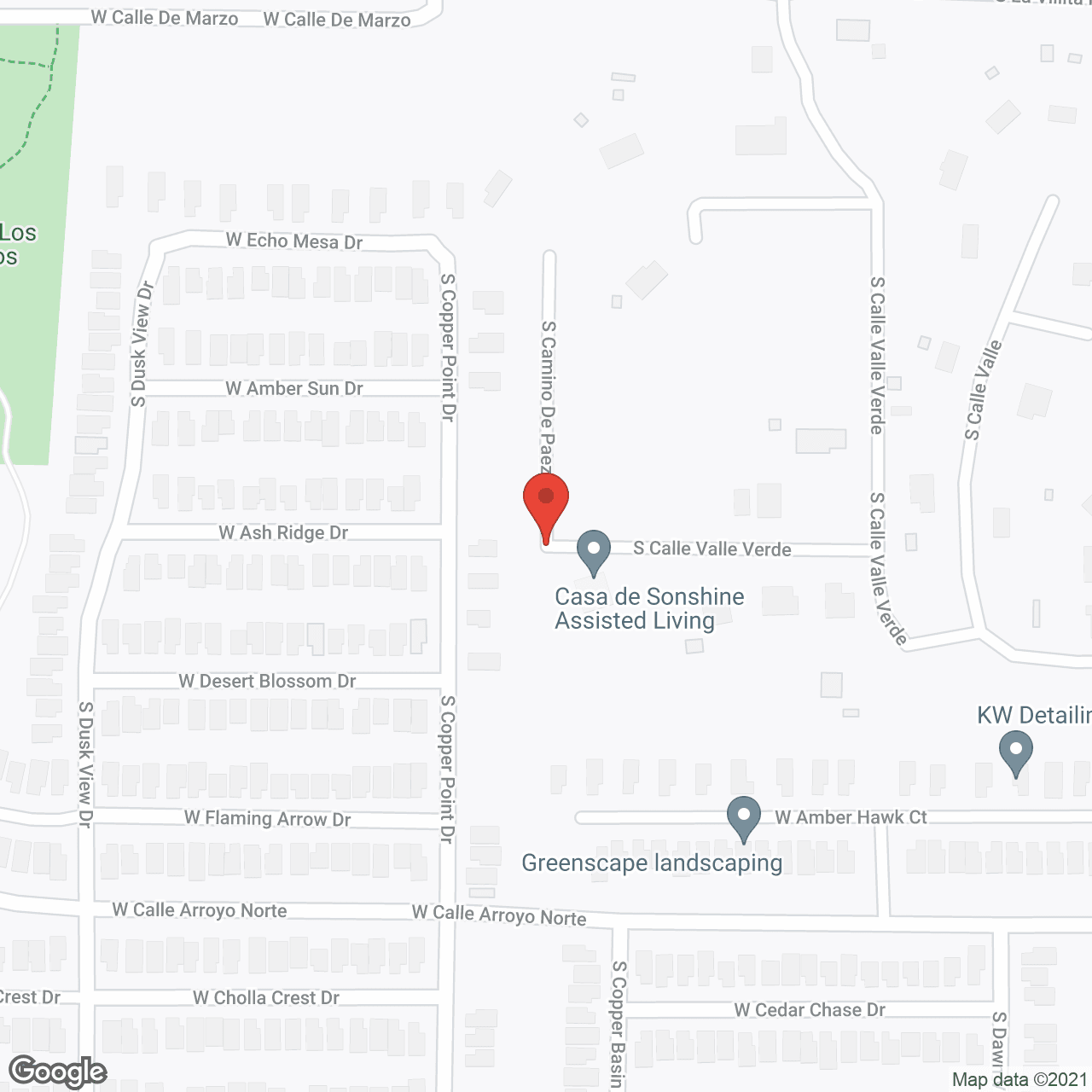 Map of the neighborhood around Casa de Sonshine
