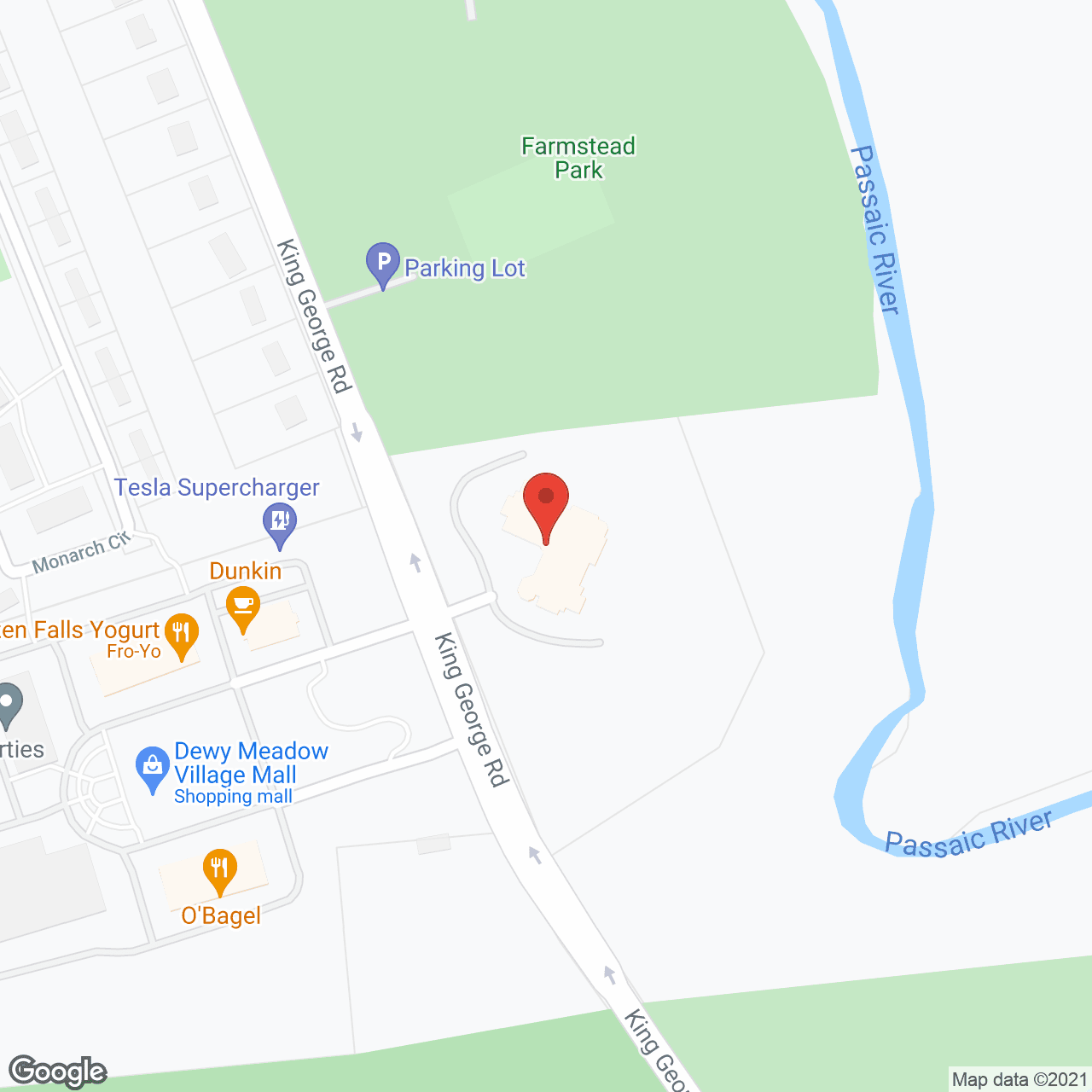 Map of the neighborhood around Sunrise of Basking Ridge