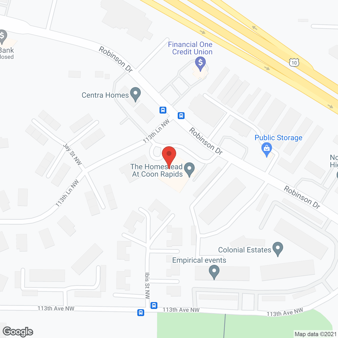 Map of the neighborhood around Boden Senior Living at Coon Rapids