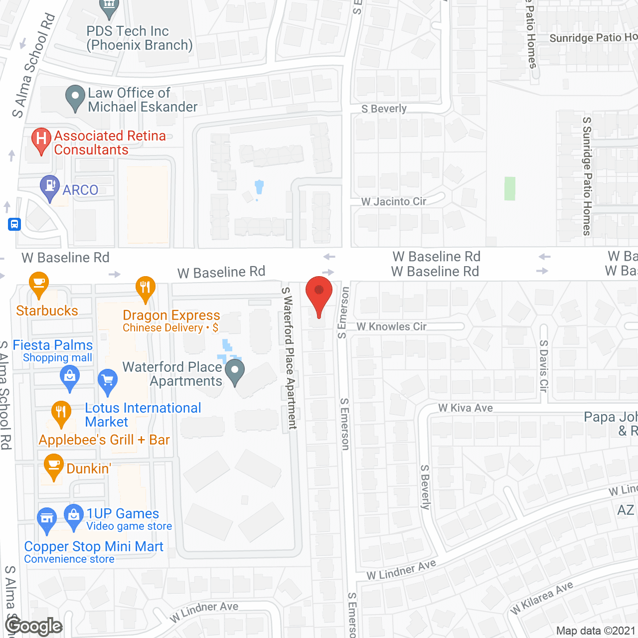 Map of the neighborhood around Emerson Assisted Living Home