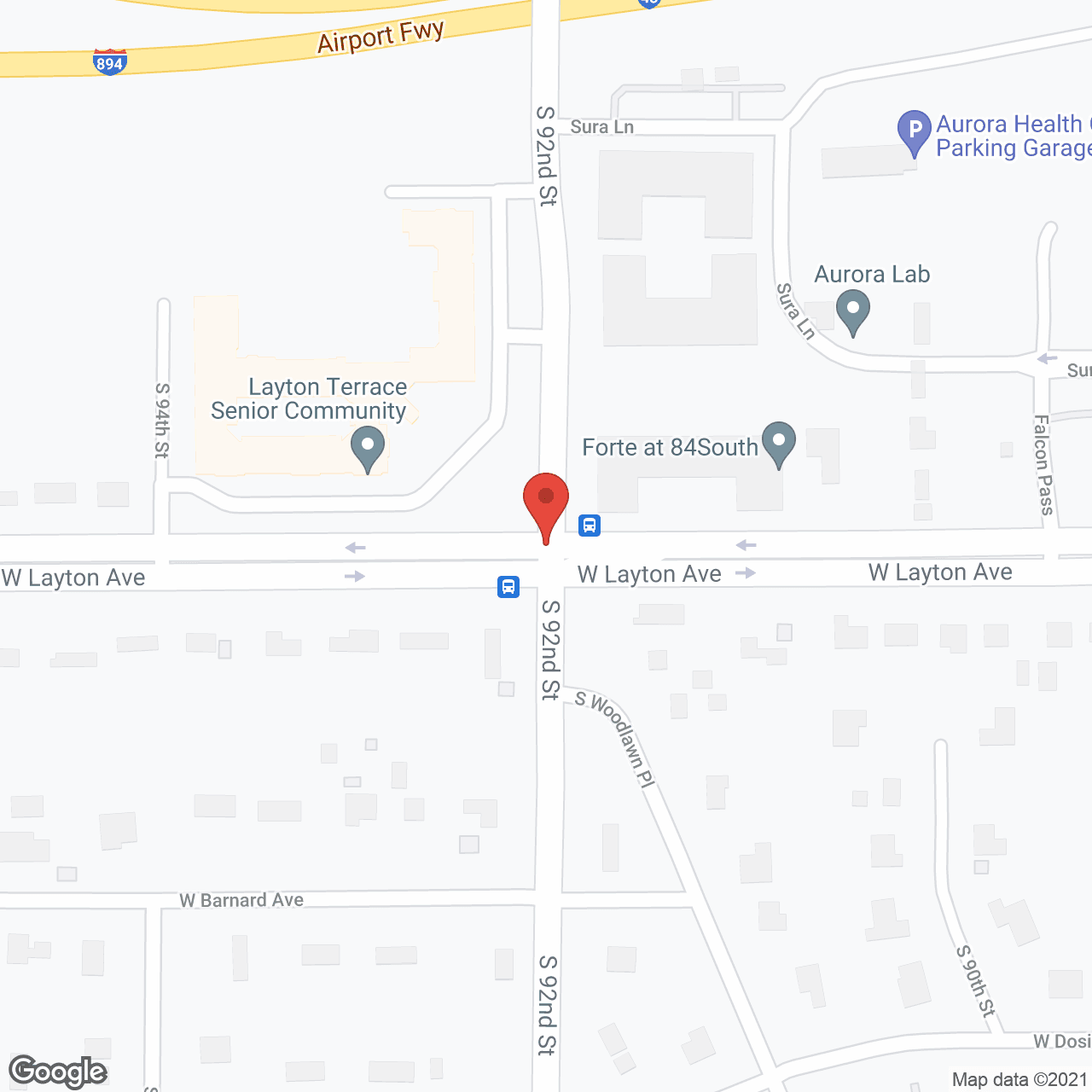 Map of the neighborhood around Layton Terrace