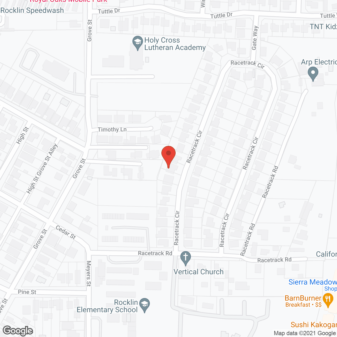 Map of the neighborhood around Rocklin Care Home for Seniors