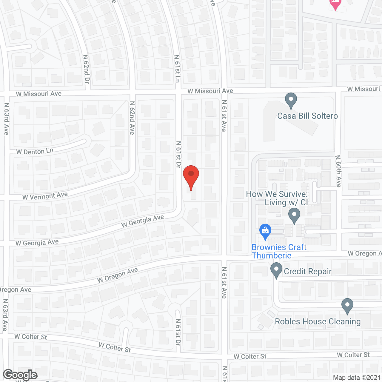 Map of the neighborhood around The Georgia House
