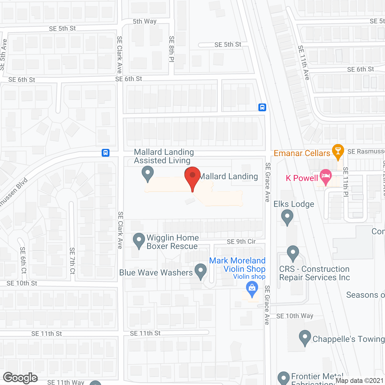 Map of the neighborhood around Mallard Landing