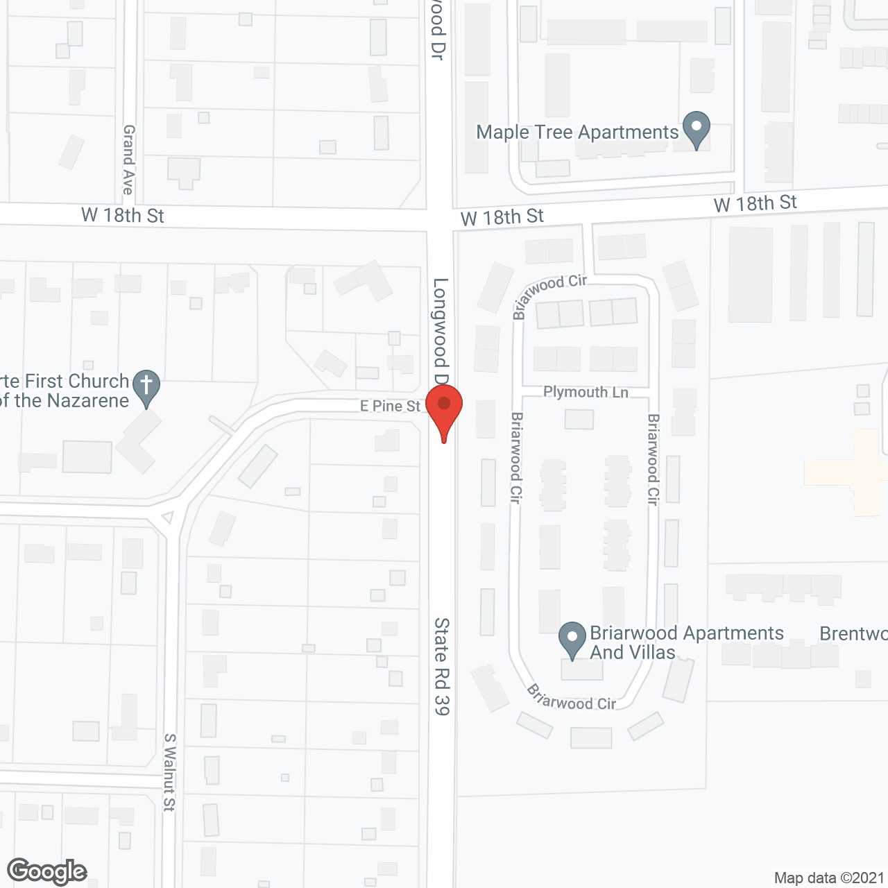 Map of the neighborhood around Oak Woods Manor