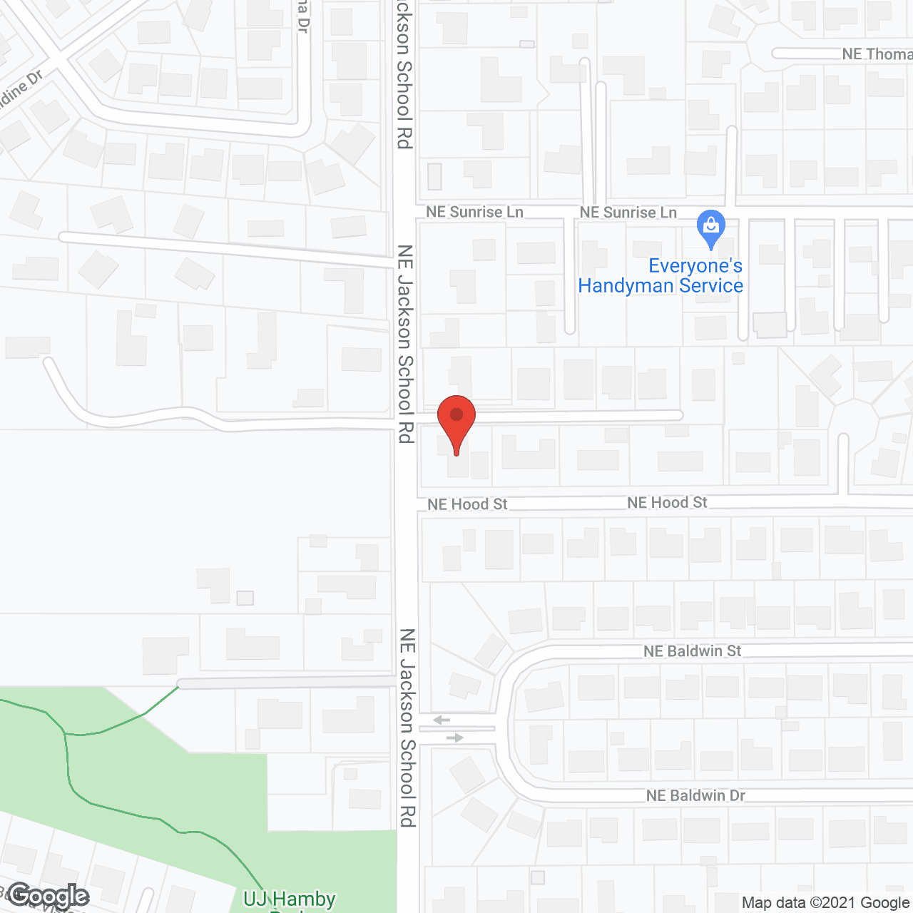 Map of the neighborhood around Evelyn's Adult Foster Home