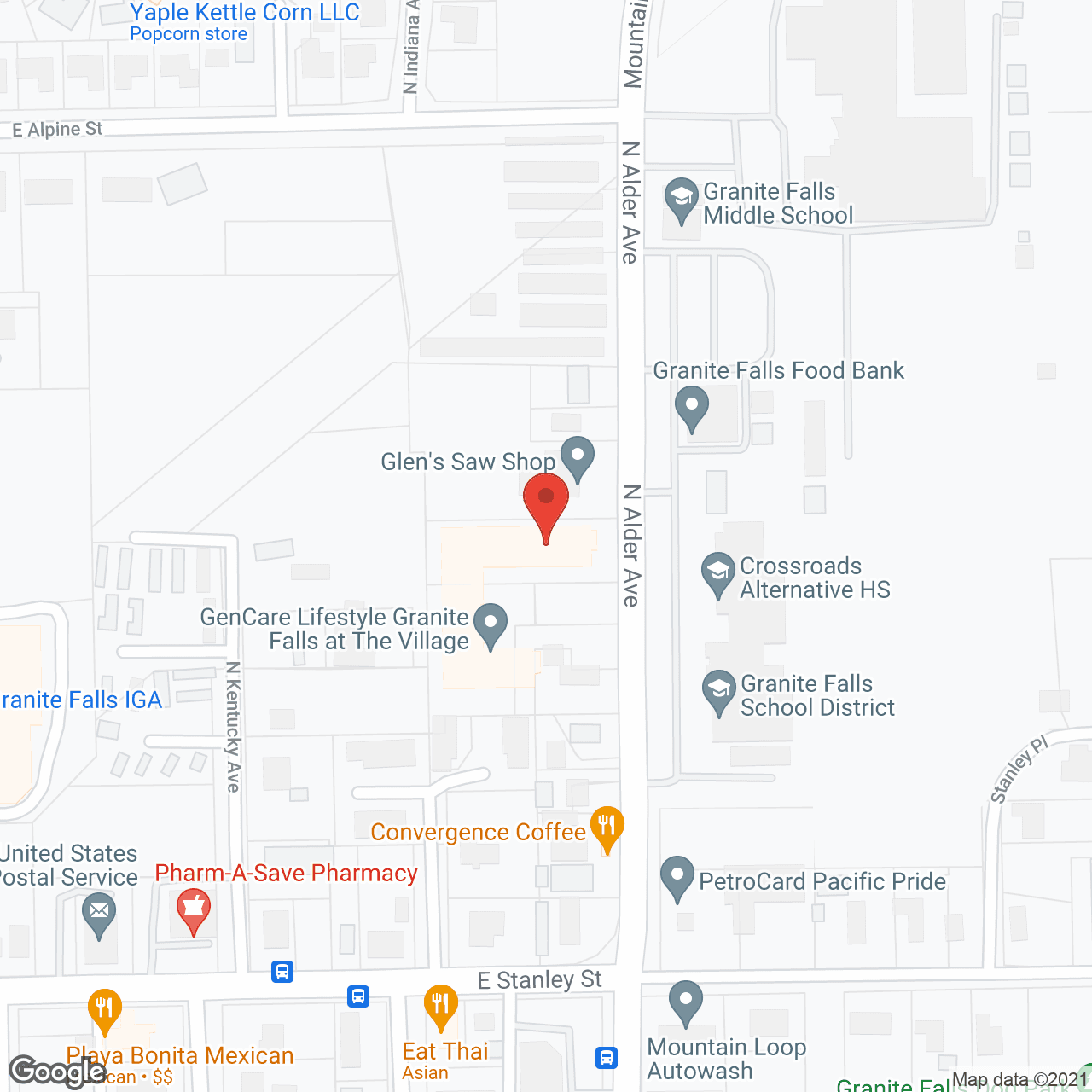 Map of the neighborhood around The Village at Granite Falls