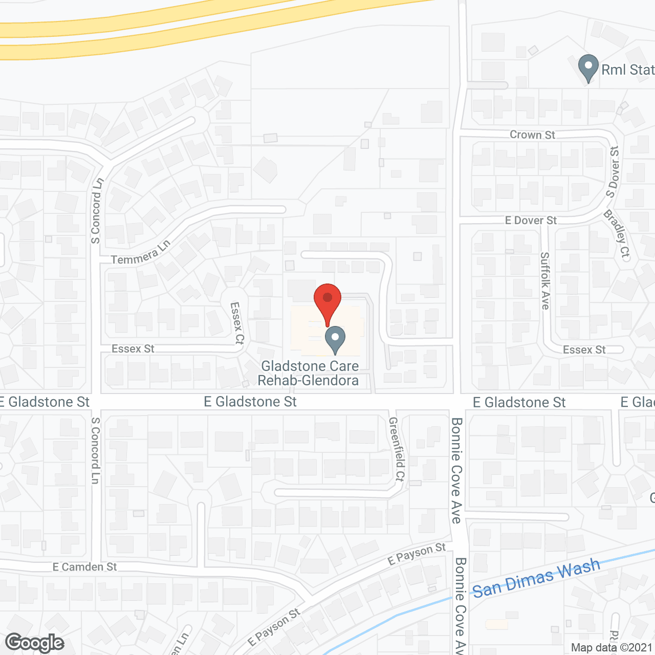 Map of the neighborhood around Gladstone Care and Rehabilitation