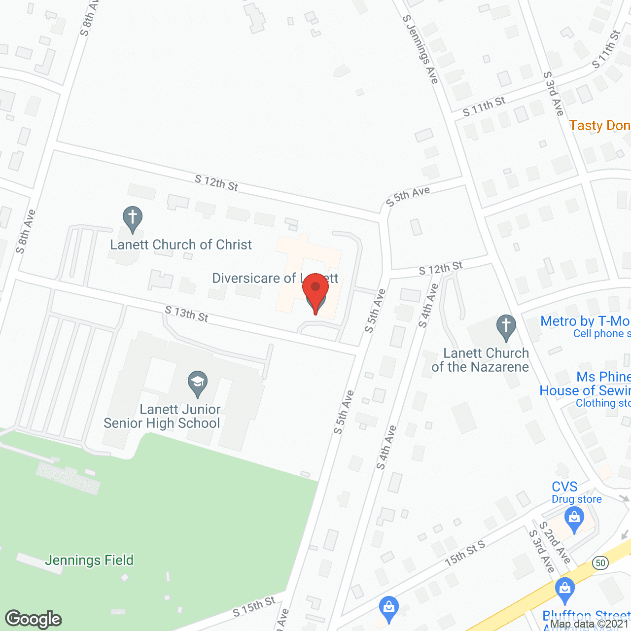 Map of the neighborhood around Golden LivingCenter - Lanett