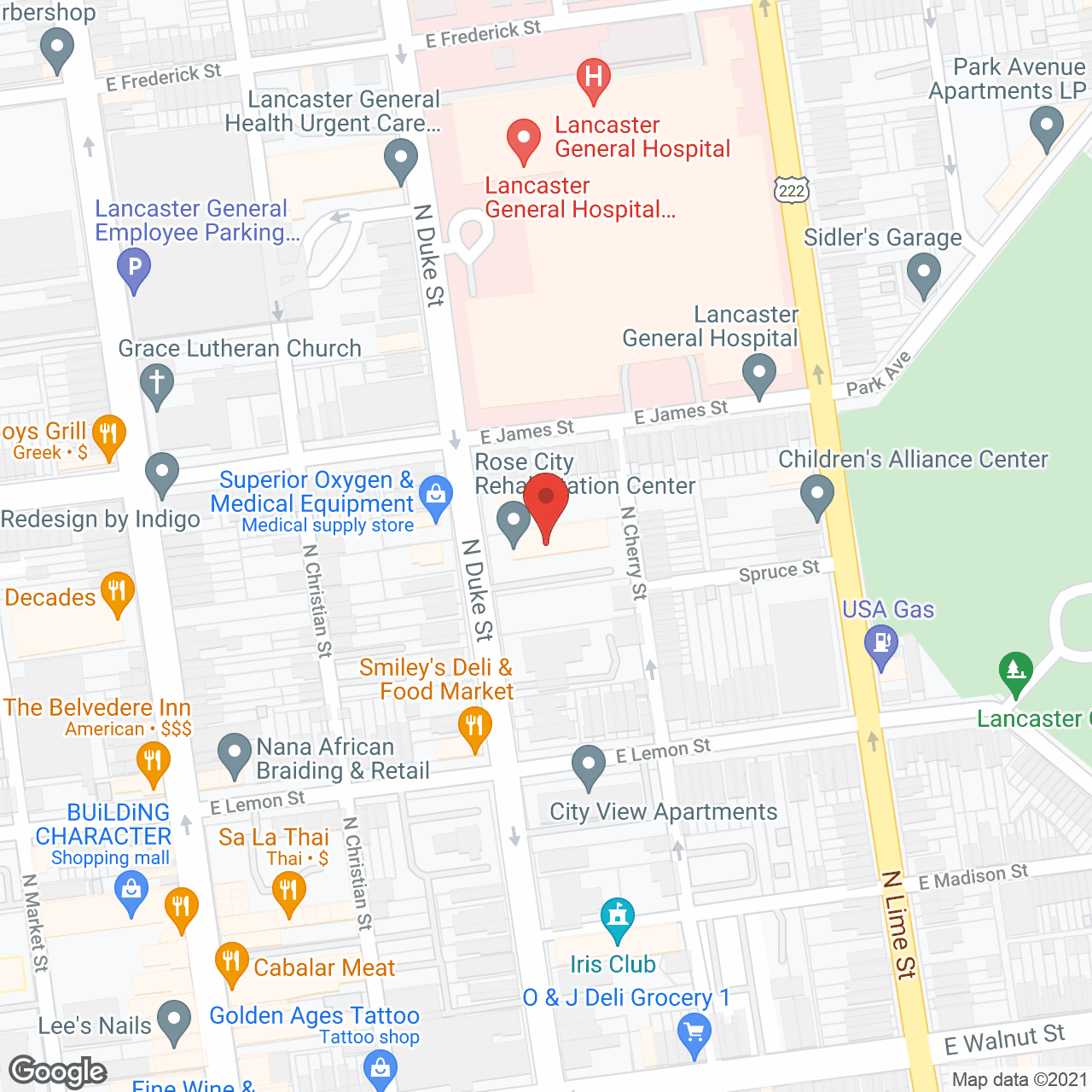 Map of the neighborhood around Golden LivingCenter - Lancaster