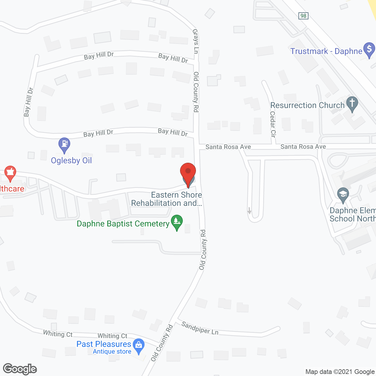 Map of the neighborhood around Mercy Medical