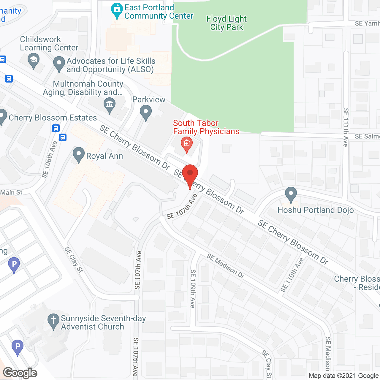 Map of the neighborhood around CherryWood Village