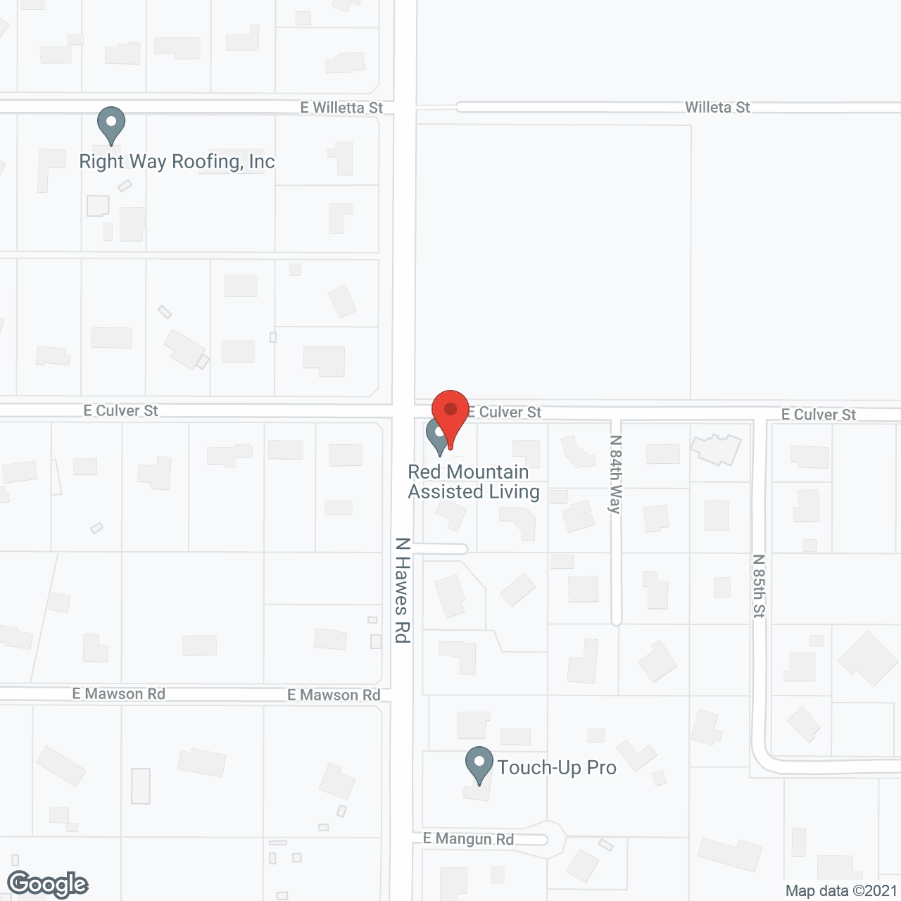 Map of the neighborhood around Red Mountain AL Homes, Inc #1