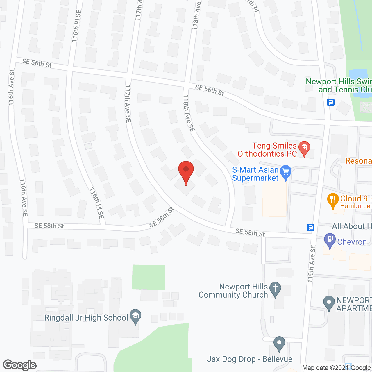 Map of the neighborhood around Newport Hills Home Care