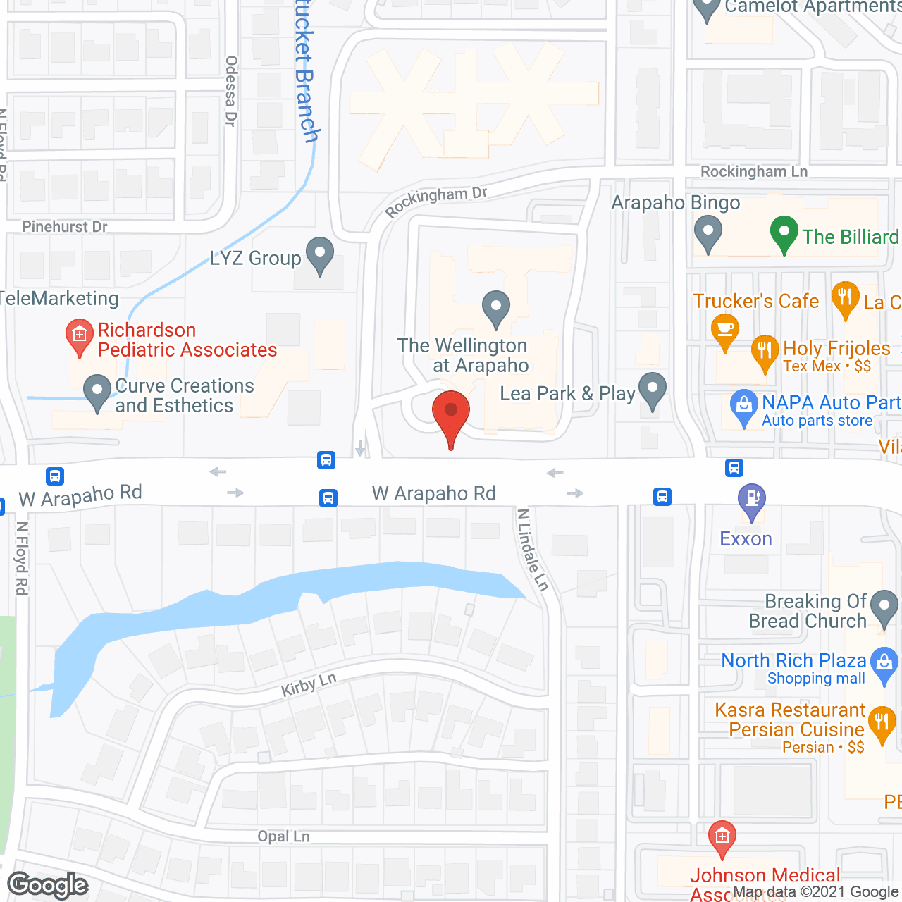 Map of the neighborhood around The Wellington at Arapaho