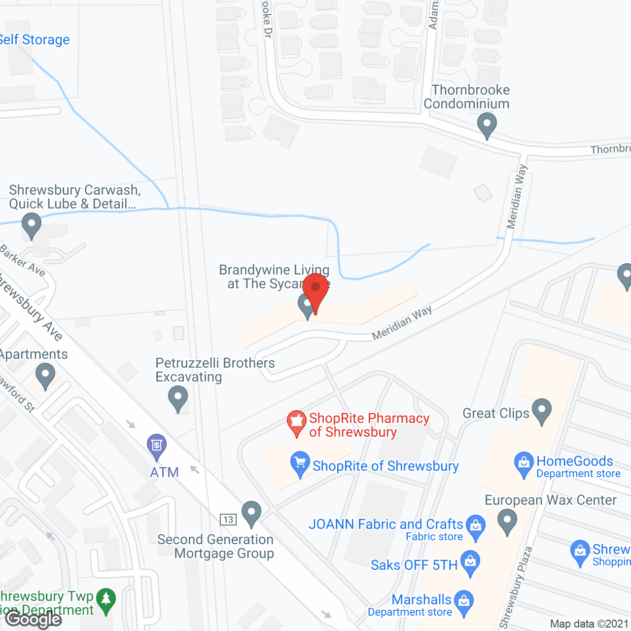 Map of the neighborhood around Brandywine at Sycamore