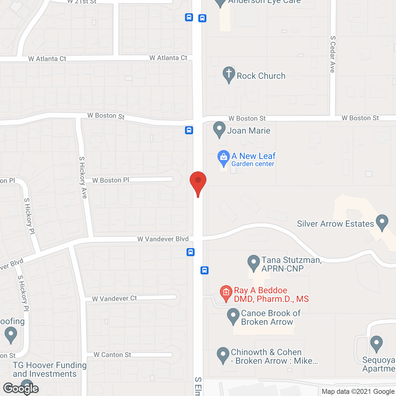 Map of the neighborhood around Morada Broken Arrow