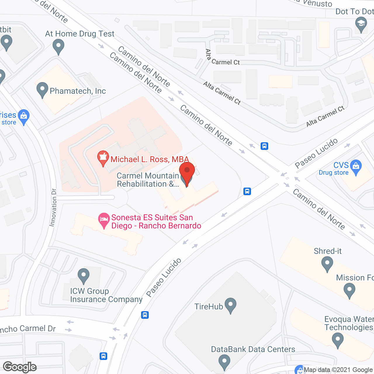 Carmel Mountain Rehabilitation & Healthcare Center in google map