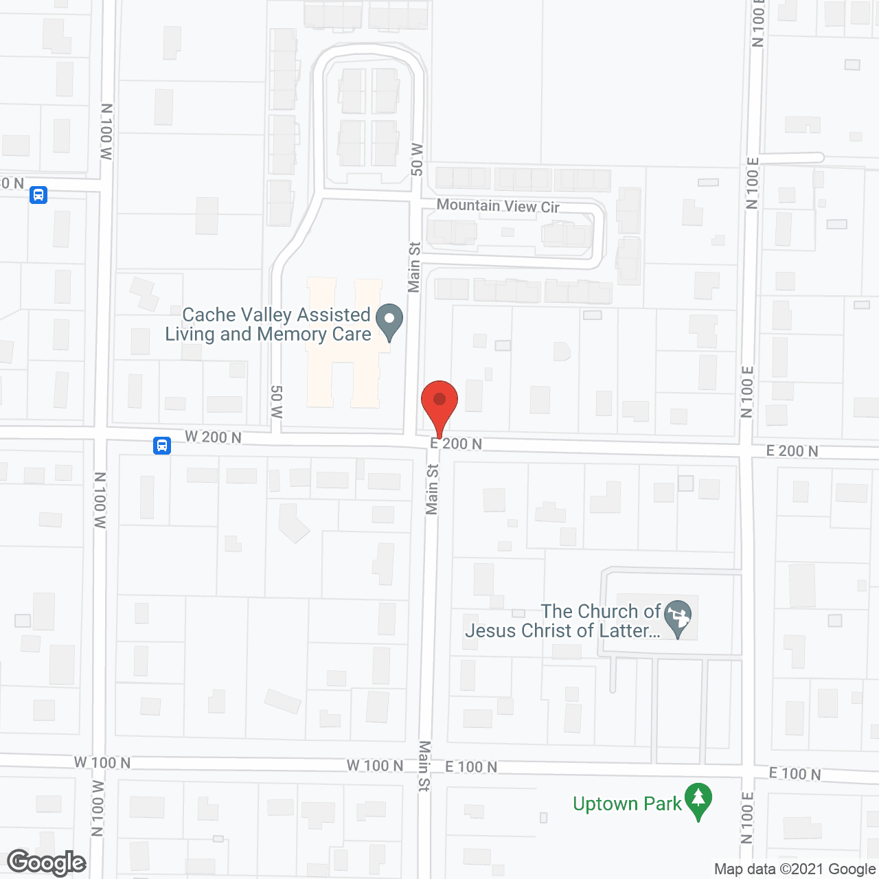 Map of the neighborhood around Cache Valley Assisted Living