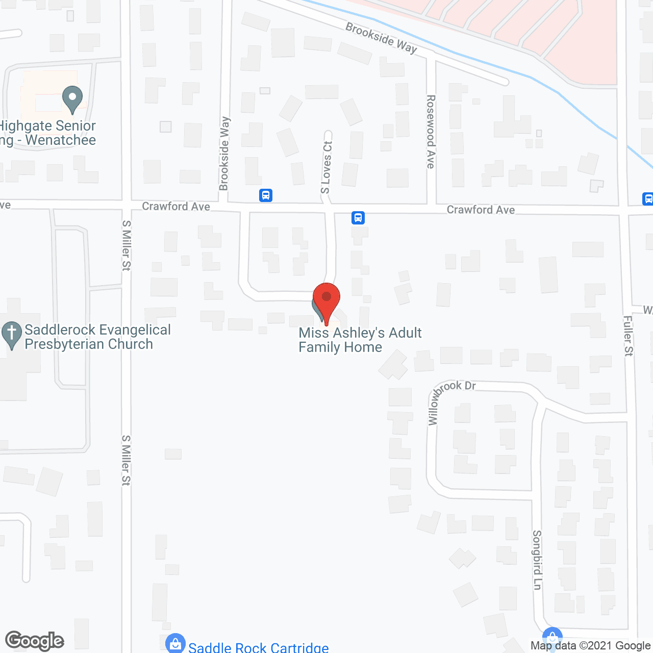 Map of the neighborhood around Miss Ashley's