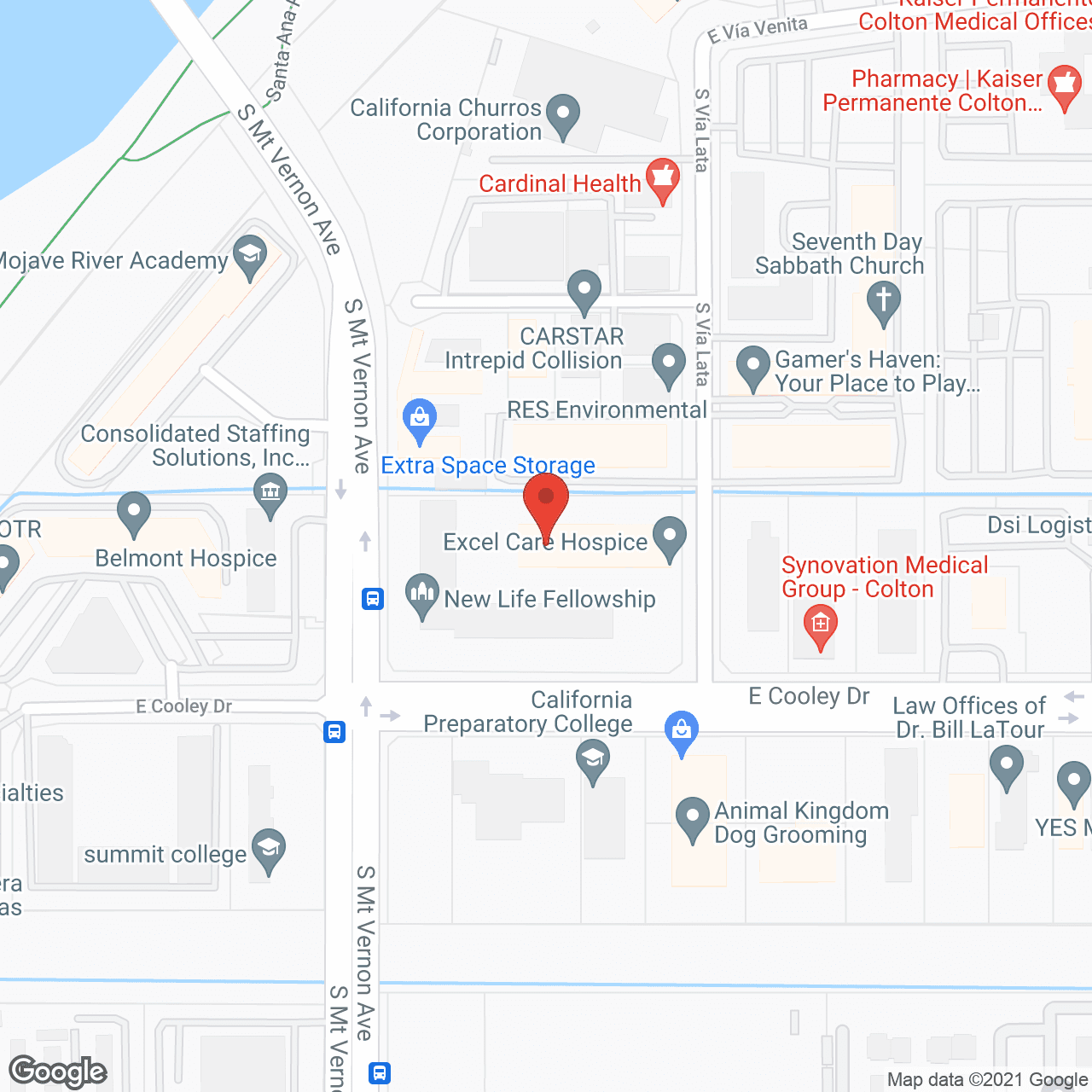 Map of the neighborhood around Chaparral Treatment Ctr