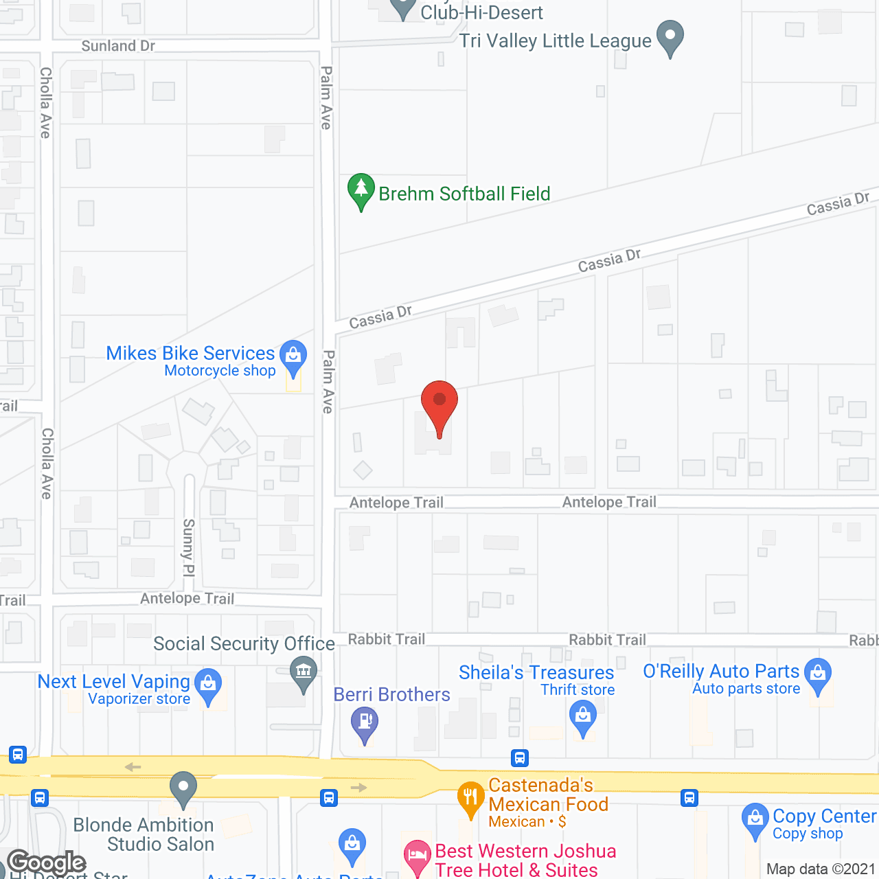 Map of the neighborhood around AAspen Village Care III
