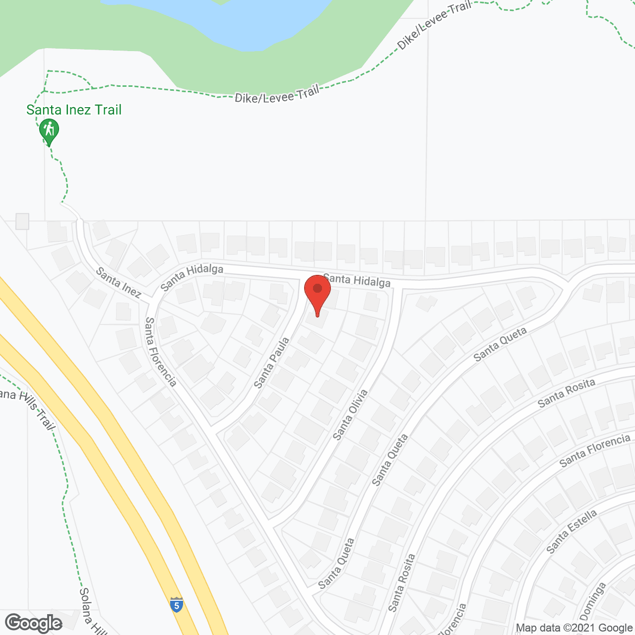 Map of the neighborhood around Attitudes Senior Care (Solana Beach)