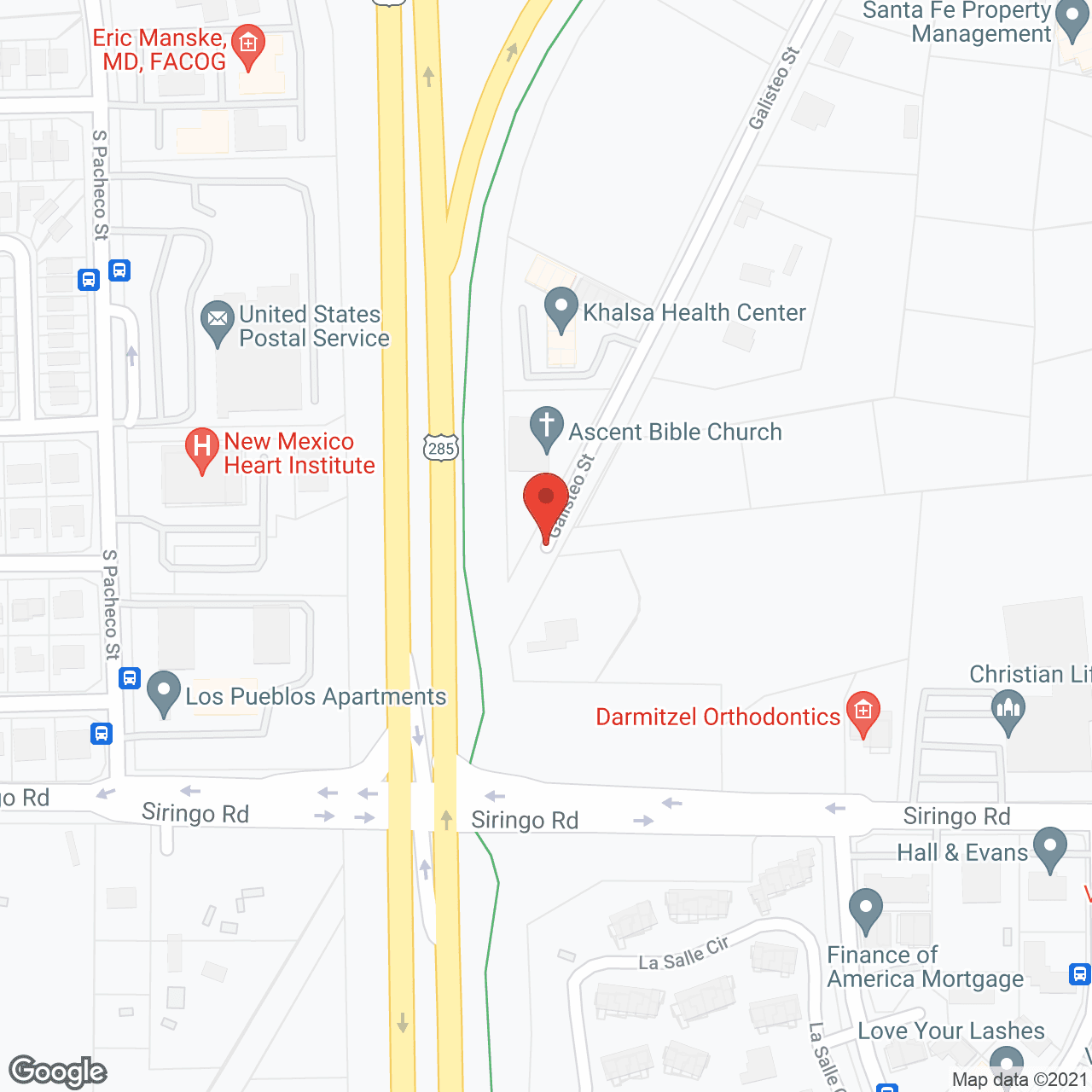 Map of the neighborhood around The Rosemont of Santa Fe