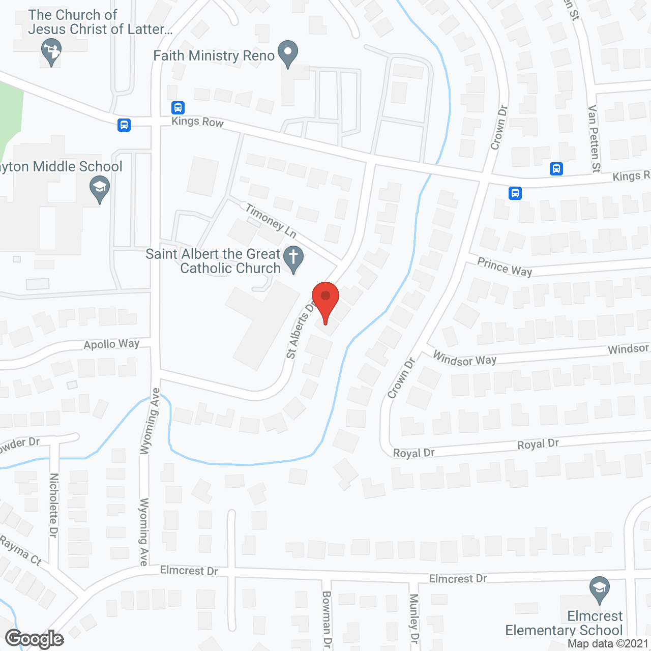 Map of the neighborhood around Kings Row Residence
