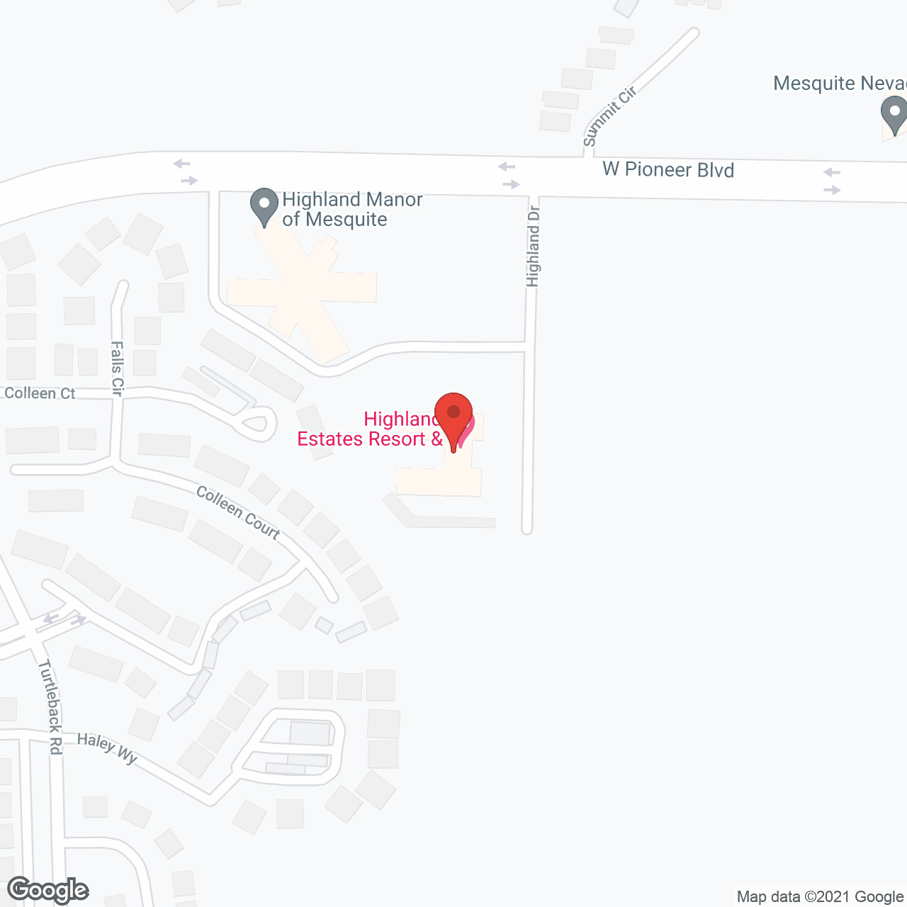 Map of the neighborhood around Highland Estates