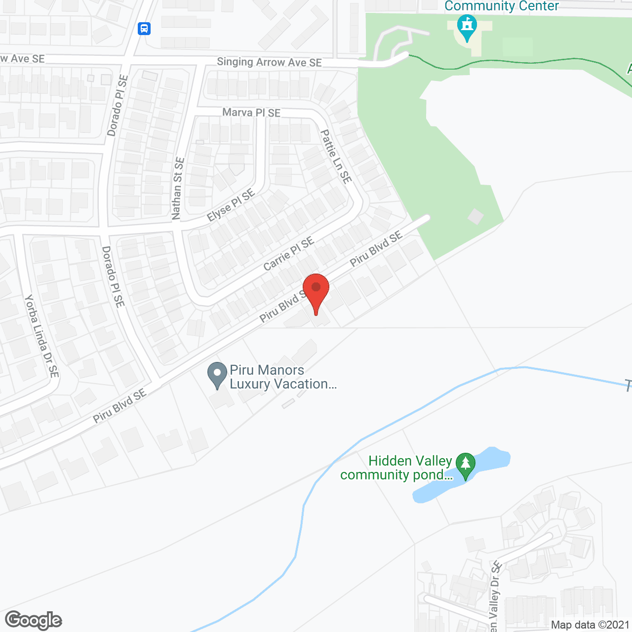 Map of the neighborhood around Singing Arrow Manor Inc.