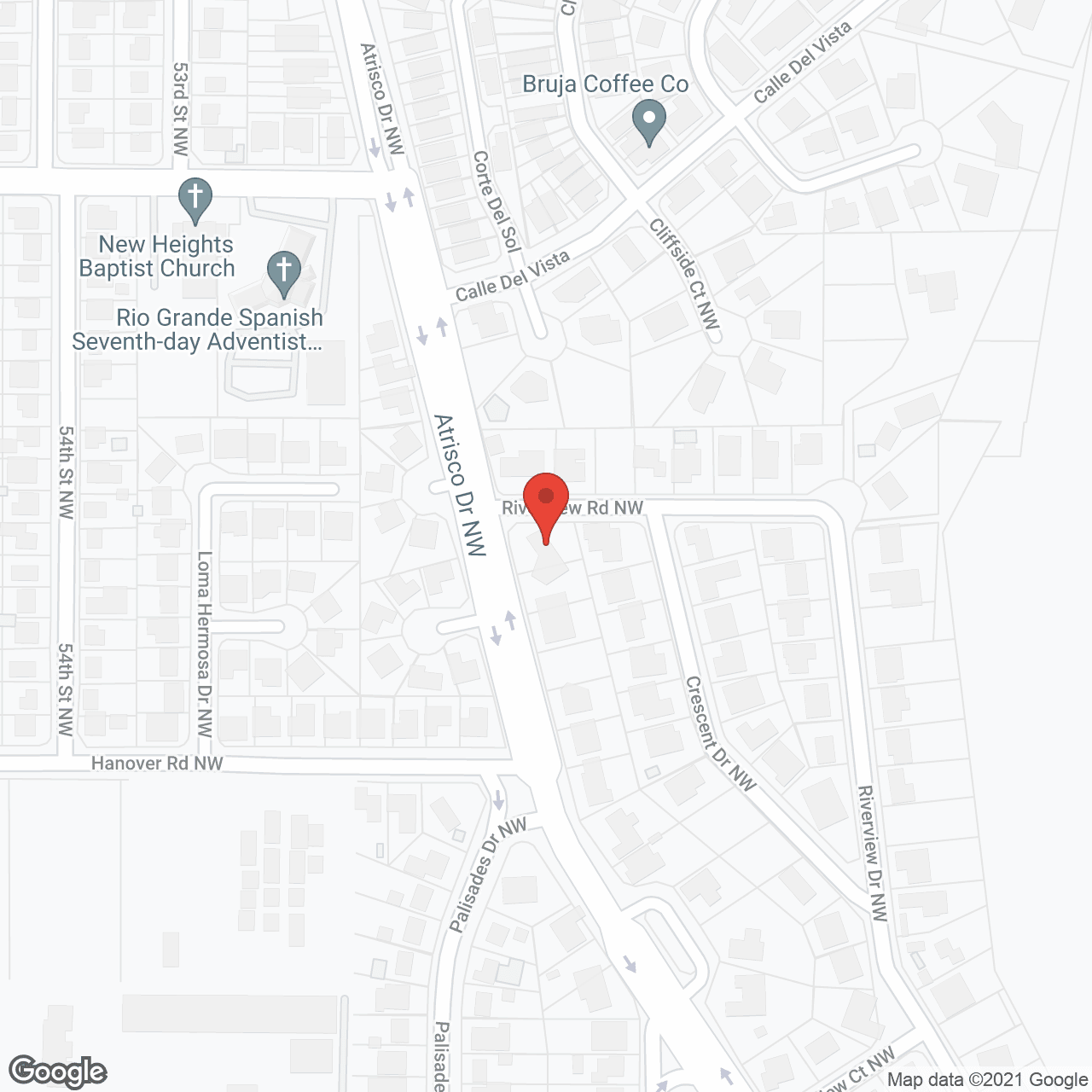 Map of the neighborhood around Atrisco Lights