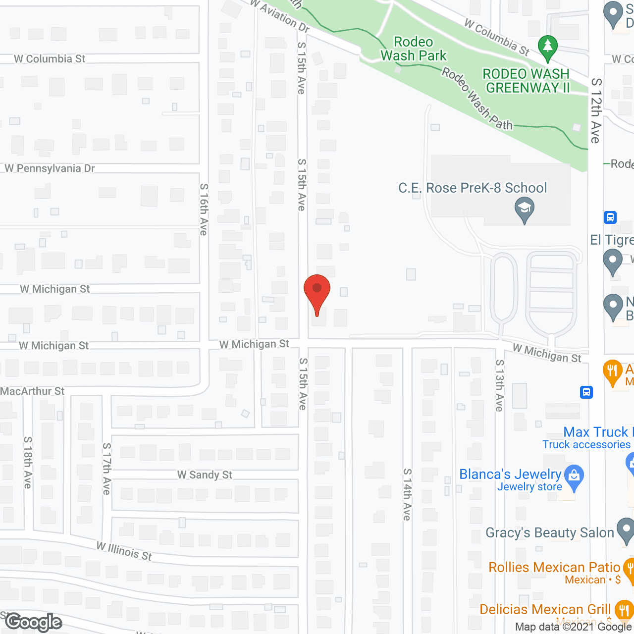 Map of the neighborhood around Care Haven